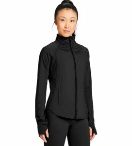Capezio Mesh insert Jacket Black 11289W zipup mesh cuff thumbholes Renewal $75 - Picture 1 of 6
