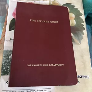 1959; Fire Officer’s Guide Los Angeles Fire Department Spiral Bound Book - Picture 1 of 14