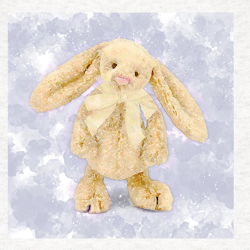 MOONLAKE FABRICS Hase Kaninchen - Stoff Basteln Paneele in 100% Baumwolle oder Polyester