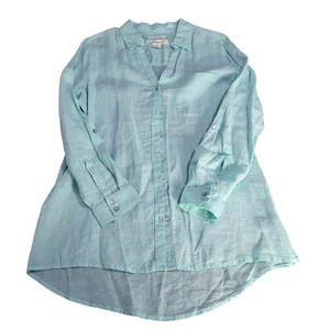 C&C California Linen Womens SZ M Button Up Top Blouse Beach Summer - Bild 1 von 10