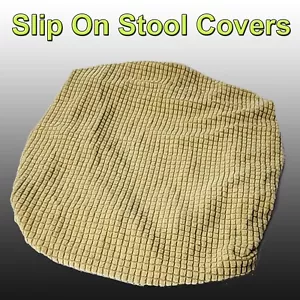 Slip On Stool Covers, Beige, 12" x 12" approx (30cm) x (30cm) - Picture 1 of 6