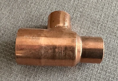 NIBCO 39R555 1-1/2" x 1" x 1" Wrot Copper Reducing On Run Tee 611-RR CxCxC Cup