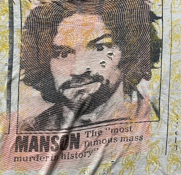 Vintage 80s/90s Don Rock Tshirt Charles Manson Punk Rock Thrashed Single Stitch - Image 1 of 4