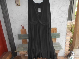 Vestido largo elegante negro talla grande Eloquii para mujer - talla 28 - nuevo con etiquetas - Imagen 1 de 3
