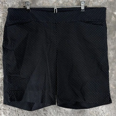 Pantalones Cortos Informales Hilary Radley Talla XXL Elastizados a Lunares Negros Pull On Foto 1 de 4
