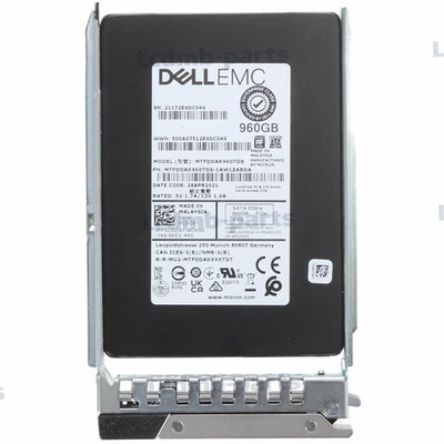 CDC61 Dell EMC 960GB 6Gbps SATA RI TLC 7mm 2.5 SSD 14G KIT 0CDC61 - Image 1 of 4