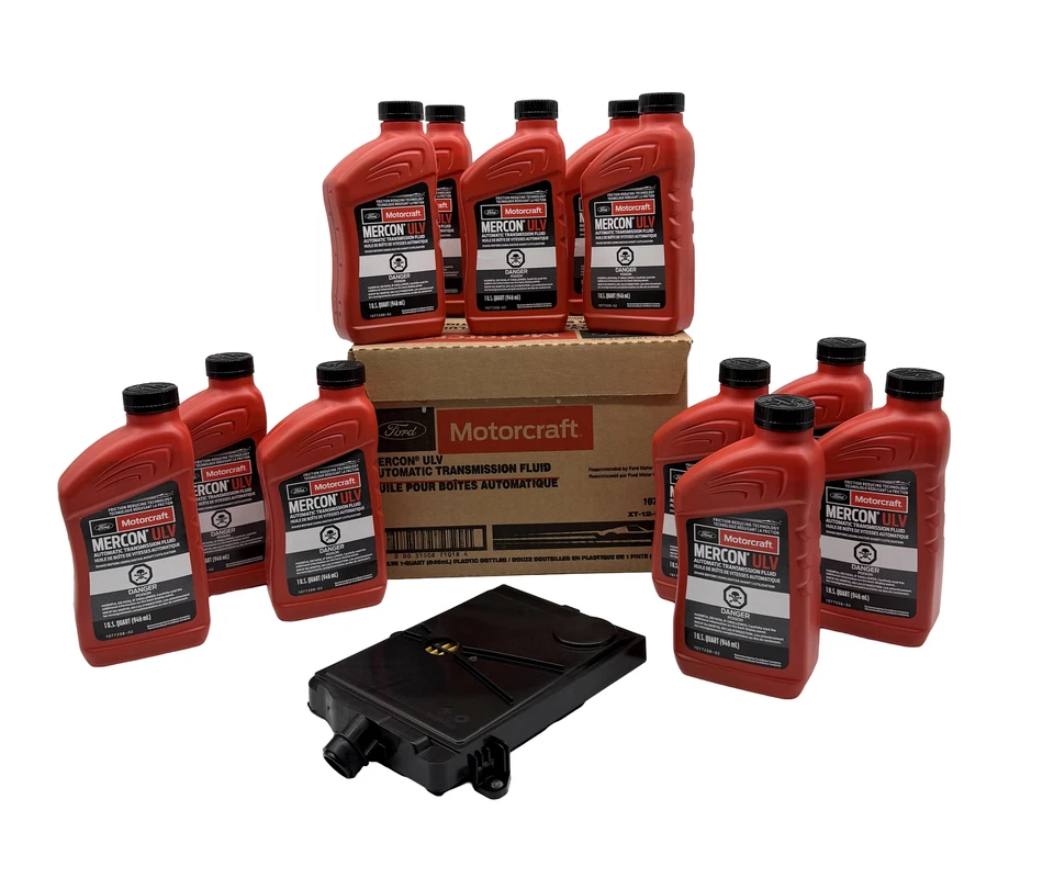Filtro de transmisión Ford 10R80 2017-up y kit de servicio de fluido Mercon ULV de 12 cuartos de galón  Foto 1 de 1