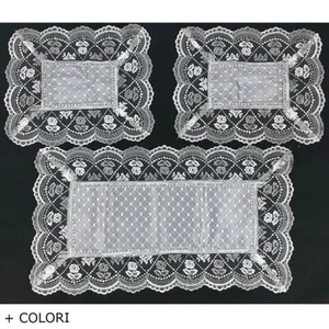 Juego de puntas para tartas y corredores 3 piezas Renato Balestra macramé encaje salón - Imagen 1 de 4