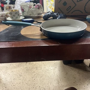 Pioneer Woman KEEPSAKE TEAL ~ Enamel ~ Aluminum ~ 8" Frying Pan ~ Skillet S8 - Picture 1 of 3