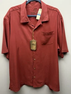 NUEVA Camisa Roja Tommy Bahama Para Hombre Manga Corta Abotonada Talla XL - Imagen 1 de 7