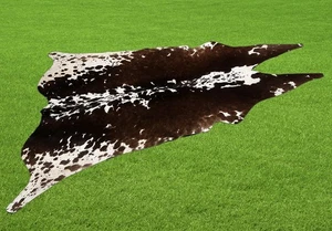 Alfombra 100 % genuina de piel de vaca alfombra de cuero 19,51 pies cuadrados (53 "x 53") A-330 - Imagen 1 de 3