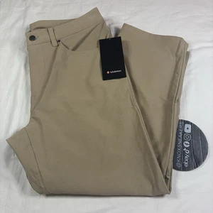 Lululemon ABC Crop Pant Relaxed Utilitech TRNH Trench Tan Khaki Men’s Size 34 - Picture 1 of 5