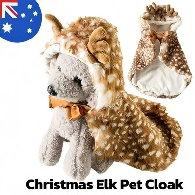 Fantasia de cachorro chapéu capa gato animal de estimação alce Natal fantasia gato cachorro UA - Imagem 1 de 4