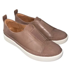 Vionic NIB Zinah Brown Leather Slip On Sneaker Casual Comfort Shoe Womens Size 6 - Picture 1 of 12