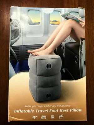 Sunany 充气飞机脚凳旅行枕头 — 第 1/4 张图片