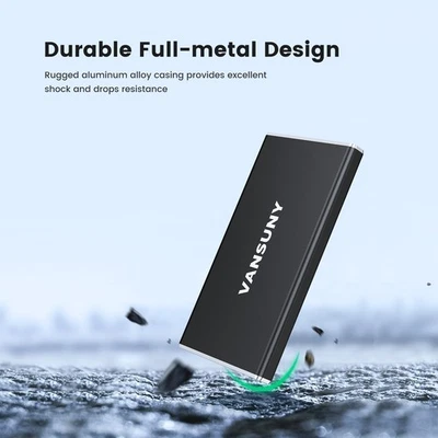 VANSUNY Portable External Solid State Drive SSD USB 3.1 Type C Flash Hard Drive - Image 1 of 4