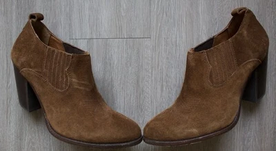 Botas sin cordones FRYE Ilana Shootie en cuero gamuza marrón 10B $278 Foto 1 de 4