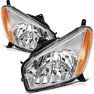 Headlights Assembly Pair For Toyota RAV4 2001-2003 Chrome Housing w/Amber - Picture 1 of 9