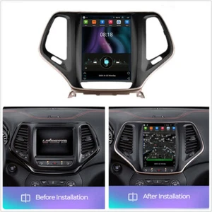 9.7" Vertical Android 10.1 Car Stereo Radio GPS Navi BT For 13-20 Jeep Cherokee - Picture 1 of 12