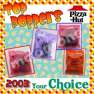 Pizza Hut 2003 TOP POPPERS Spinning Spin POPPER Launch Launcher IHR Spielzeug WAHL - Bild 1 von 10