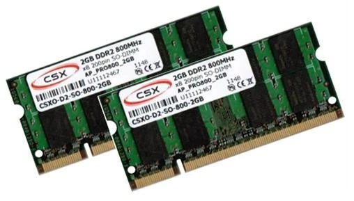 2x 2GB 4GB RAM 800 Mhz DDR2 MSI Notebook CR600 Speicher SO-DIMM - Bild 1 von 1