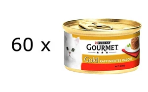 (€ 8,81/kg) Gourmet Gold Raffiniertes Ragout Rind in Soße Nassfutter 60x 85 g - Bild 1 von 1