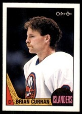 1987-88 O-Pee-Chee Brian Curran . New York Islanders #90