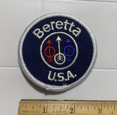 "Insignia parche bordado redondo Beretta EE. UU. armas de fuego pistolas logotipo 2 7/8""" Foto 1 de 3