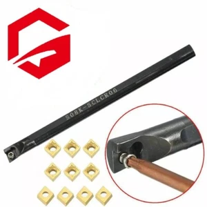 S08K-SCLCR06 8mm Lathe Turning Holder Boring Bar+CCMT060204 CNC Carbide insert - Picture 1 of 2