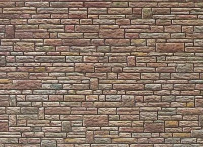 Faller 170604 - Mauerplatte Sandstein Grün-Gelb-Braun - 250 X 125 mm - Neu