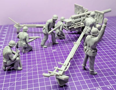 Amerikanischer Artillerie Crew 6er Set Scale 1/16 WW2 US Howitzer Artillery Crew - Bild 1 von 4