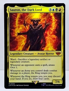 Sauron, The Dark Lord - Lord of the Rings Foil - Mythic White/Black MTG - Picture 1 of 3