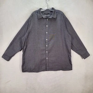 Navy Cotton Collar Lightweight Business Casual Dress Shirt Mens Size 2XL - Picture 1 of 19
