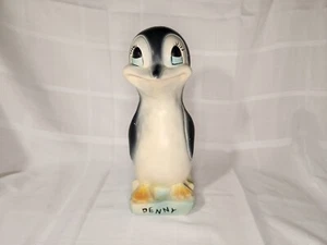 Banco de tiza Penny Penguin vintage pintado a mano Duquesne 1964 - Imagen 1 de 20