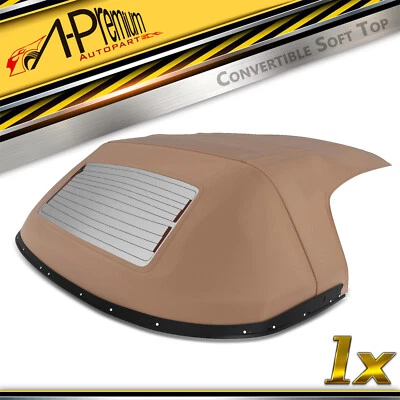 A-Premium Tan Convertible Soft Top for Mazda Miata 1990-2005 w/ Glass Window - Image 1 of 4