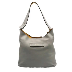 Henri Bendel Gray Pebbled Leather Hobo Bag - Picture 1 of 11