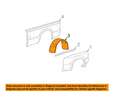FORD OEM 99-10 F-250 Super Duty Fender-Pickup Bed-Splash Shield F81Z9928370BA - Image 1 of 2