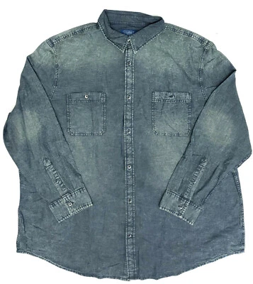 The Foundry Supply Co Mens Shirt Long Sleeve Button Down Blue Size 2XL - Image 1 of 4