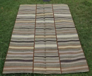 Vintage Handmade Hand-Woven Tribal Turkish Traditional Patchwork Rug 5x8 feet - Picture 1 of 6