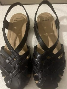 Women’s Earth Origins Belle Brielle Wide Black Leather Size 8.5W - Picture 1 of 13