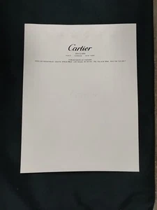 Lote de 50 culata de papelería Cartier con encabezado superior en relieve raro 8,5 X 11 - Imagen 1 de 7