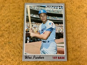 V8-70 BASEBALL CARD - WES PARKER - LOS ANGELES DODGERS - 1970 TOPPS - CARD #5 - Picture 1 of 5