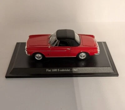 NL* MODELLINO FIAT 1600 S CABRIOLET 1965 Scala 1:43 colore rosso come da foto - Immagine 1 di 2