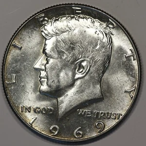 Mezzo dollaro Kennedy 1969 D 50C - 40% argento - Foto 1 di 2