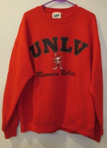 Vintage UNLV Runnin' Rebels Sweater Shirt Size L Large - LEE SPORT MADE IN USA - Picture 1 of 3