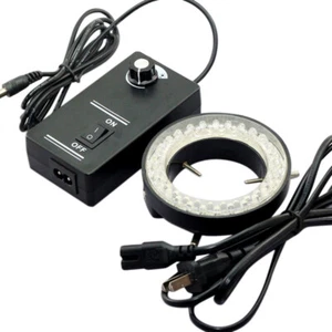 60LED Ajustable Luz Anillo Luz Lámpara Luz para Microscopios, Enchufe UE - Imagen 1 de 7