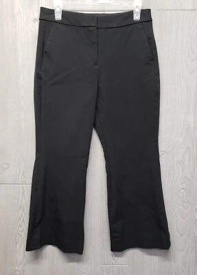 Pantalones J Crew para mujer 6 recortados Kelsey pantalones acampanados elásticos negros 30x23 bolsillos  Foto 1 de 4