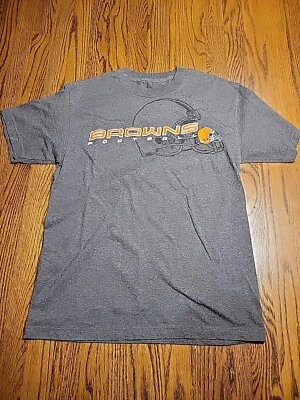 Camiseta masculina Cleveland Browns tamanho pequeno top camisa de futebol americano NFL cinza - Imagem 1 de 4
