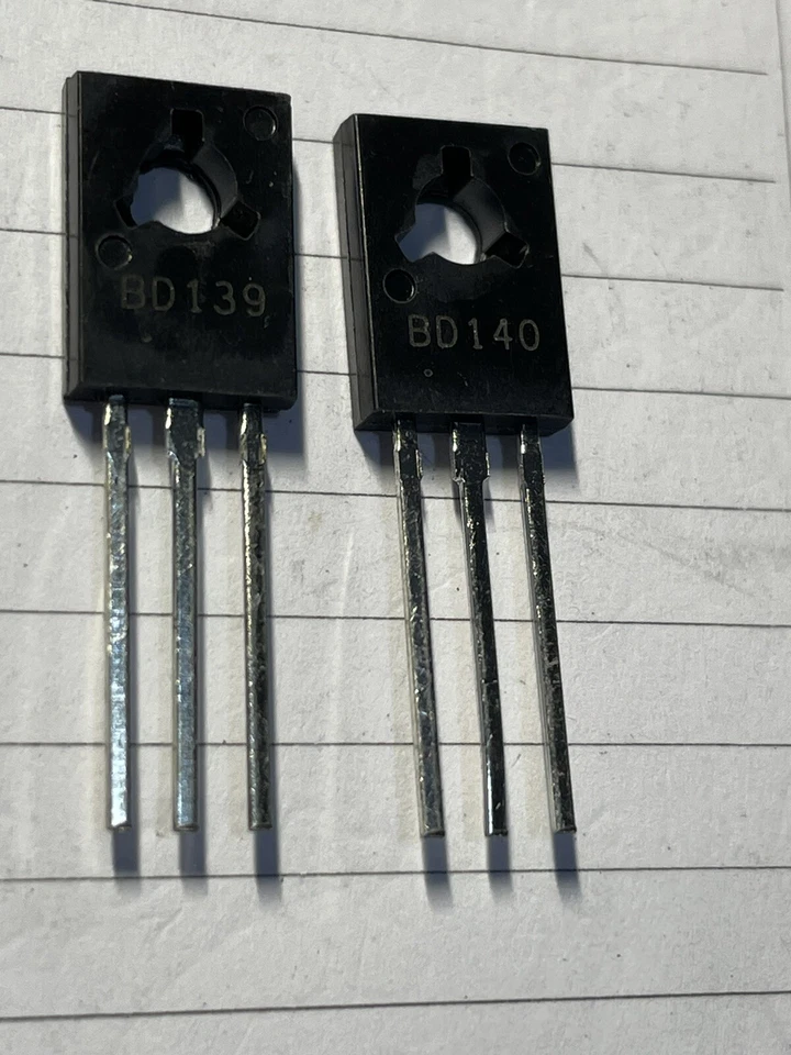 SGS/PHILIPS/ST 5pz BD139 + 5pezzi BD140 PNP NPN Transistor 80v 1.5A Amplifer
