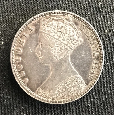 1849 Great Britain Godless Florin Silver Queen Victoria Cover